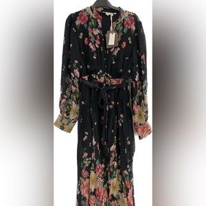 Anthropologie floral maxi dress sz S